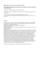 Sleep complaints in middle-aged women and men: the contribution of working conditions and work-family conflicts
