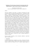 Populating a 3D virtual learning environment for interpreting students with bilingual dialogues to support situated learning in an institutional context