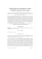 Multisymplectic formulation of fluid dynamics using the inverse map