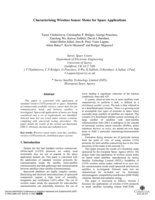 Characterising wireless sensor motes for space applications