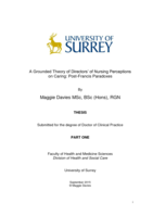 A grounded theory of directors’ of nursing perceptions on caring : post-Francis paradoxes.