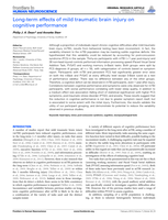 Long-term effects of mild traumatic brain injury on cognitive performance