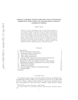 STRONG UNIFORM ATTRACTORS FOR NON-AUTONOMOUS DISSIPATIVE PDES WITH NON TRANSLATION-COMPACT EXTERNAL FORCES