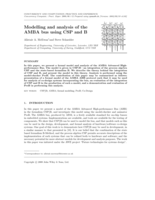 Modelling and analysis of the AMBA bus using CSP and B