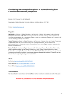 Considering the concept of recipience in student learning from a modified Bernsteinian perspective