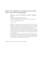 Scatter free imaging for the improvement of breast cancer detection in mammography