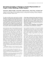 Perceptual Correlates of Changes in Cortical Representation of Fingers in Blind Multifinger Braille Readers