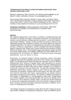 Entrepreneurial innovations in small and medium-sized hotels: Does industry context play a role?