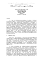 Computational fluid dynamics and virtual aeroengine modelling