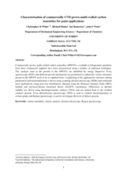 Characterisation of commercially CVD grown multi-walled carbon nanotubes for paint applications