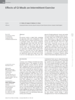 Effects of GI meals on intermittent exercise