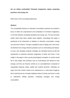 'Are we sitting comfortably? Domestic imaginaries, laptop practices, and energy use'