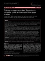 Training emergency services' dispatchers to recognise stroke: an interrupted time-series analysis