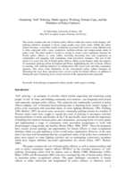 Gendering 'Soft' policing: multi-agency working, female cops, and the fluidities of police culture/s