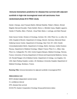 Immune biomarkers predictive for disease-free survival with adjuvant sunitinib in high-risk locoregional renal cell carcinoma: from randomized phase III S-TRAC study