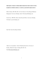 Preparing nurses to prescribe medicines for patients with diabetes: a national questionnaire survey