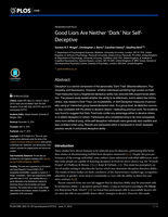 Good Liars Are Neither 'Dark' Nor Self-Deceptive