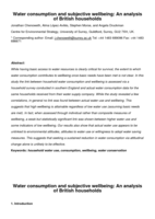Water consumption and subjective wellbeing: An analysis of British households