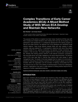 Complex Transitions of Early Career Academics (ECA): A Mixed Method Study of With Whom ECA Develop and Maintain New Networks