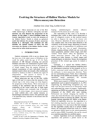 Evolving the structure of hidden Markov models for micro aneurysms detection
