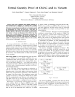 Formal Security Proof of CMAC and its Variants