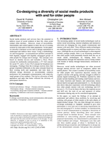 Co-designing a diversity of social media products with and for older people