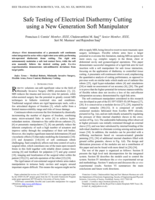 Safe Testing of Electrical Diathermy Cutting using a New Generation Soft Manipulator