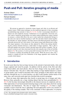 Push and Pull: Iterative grouping of media