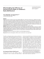 Disentangling the Influence of Socioeconomic Risks on Children's Early Self-Control