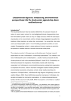Disconnected Spaces: introducing environmental perspectives into the trade union agenda top-down and bottom-up