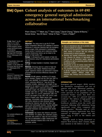 Cohort analysis of outcomes in 69,490 emergency general surgical admissions across an international benchmarking collaborative