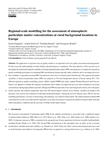 Regional-scale modelling for the assessment of atmospheric particulate matter concentrations at rural background locations in Europe