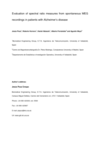 Evaluation of spectral ratio measures from spontaneous MEG recordings in patients with Alzheimer's disease