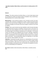 The Italian breakfast: Mulino Bianco and the advent of a family practice (1971-1995)