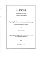 Exploring the Nature and Role of the Servicescape in the Hotel Industry Context.