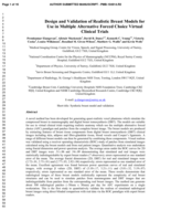 Design and validation of realistic breast models for use in multiple alternative forced choice virtual clinical trials