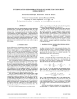 Interpolated allpass fractional-delay filters using root displacement