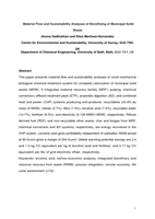 Material Flow and Sustainability Analyses of Biorefining of Municipal Solid Waste