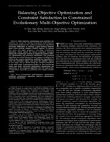 Balancing Objective Optimization and Constraint Satisfaction in Constrained Evolutionary Multi-Objective Optimization