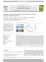 Importance of balancing membrane and electrode water in anion exchange membrane fuel cells