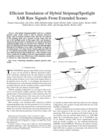 Efficient Simulation of hybrid stripmap/spotlight SAR raw signals from extended scenes