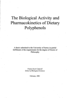 The Biological Activity and Pharmacokinetics of Dietary Polyphenols.
