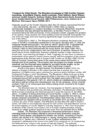 Foreword for Ethel Smyth, The Wreckers (re-release of 1994 Conifer Classics recording), Anne-Marie Owens, Justin Lavender, Peter Sidhom, David Wilson-Johnson, Judith Howarth, Anthony Roden, Brian Bannatyne-Scott, Annemarie Sand, Huddersfield Choral Society, BBC Philharmonic, cond. Odaline de la Martinez. Retrospect Opera RO004, 2017.