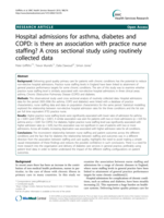 Hospital admissions for asthma, diabetes and COPD: is there an association with practice nurse staffing? A cross sectional study using routinely collected data.