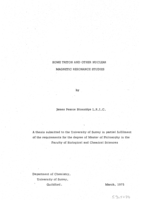 Some Triton and Other Nuclear Magnetic Resonance Studies.