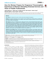 How do women prepare for pregnancy? Preconception experiences of women attending antenatal services and views of health professionals.