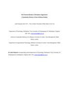 The financial burden of psychosocial workplace aggression: A systematic review of cost-of-illness studies
