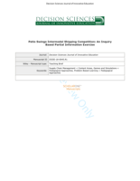 Patio Swings Intermodal Shipping Competition: An Inquiry Based Partial Information Exercise