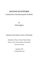 Dancing sculptures: contractions of an intercorporeal aesthetic