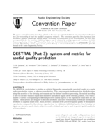 QESTRAL (Part 3): system and metrics for spatial quality prediction